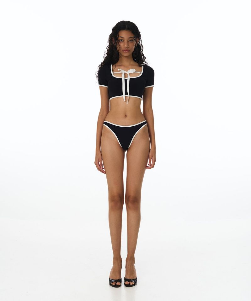 Line Classic Short Bikini Bra BK (Front ribbon)