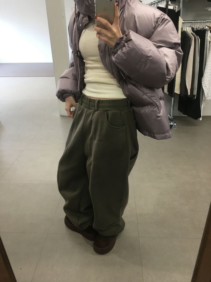 Peach Pintuck Jogger Pants (7color)
