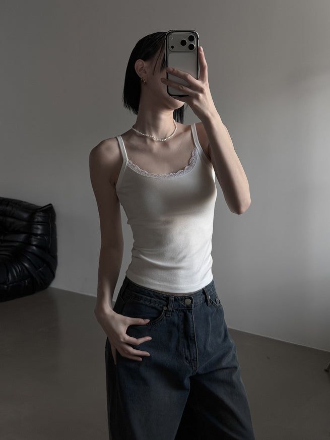 mnem（ムネム）の「Ber lace sleeveless（Tops）」