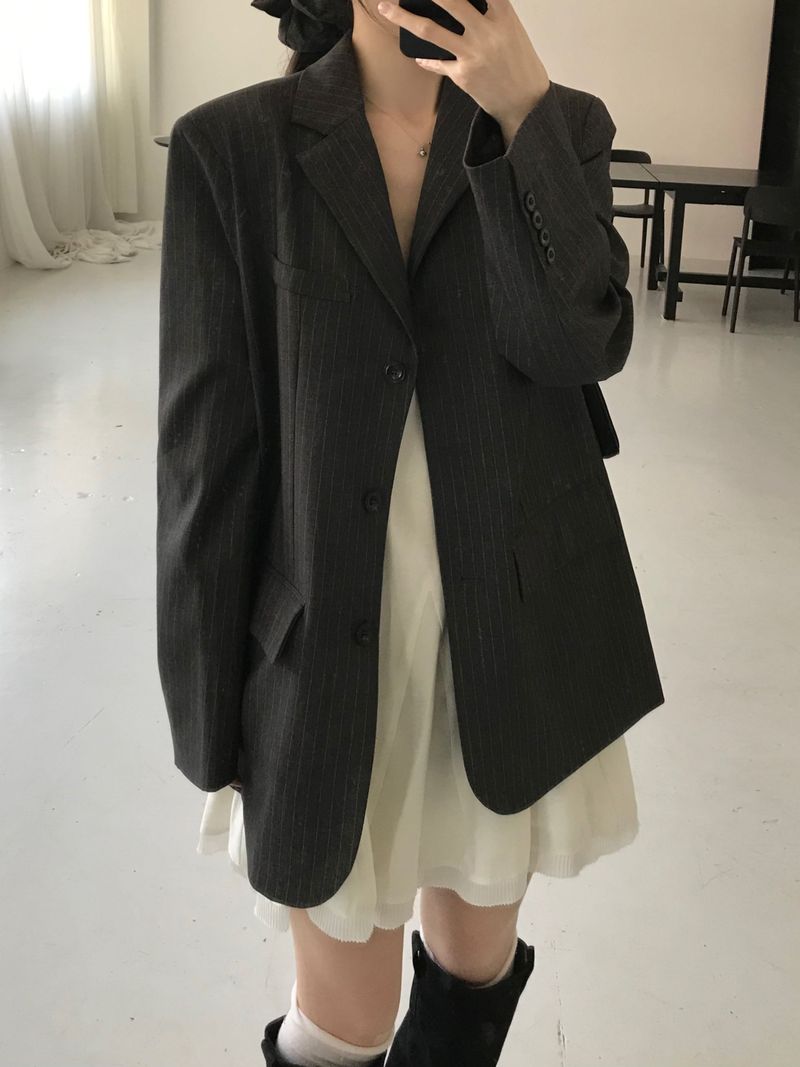 Vine Stripe Jacket Set (one color)