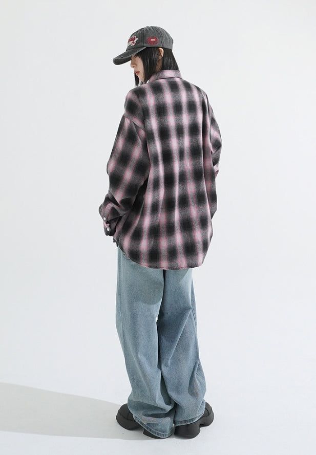 Spray check shirt