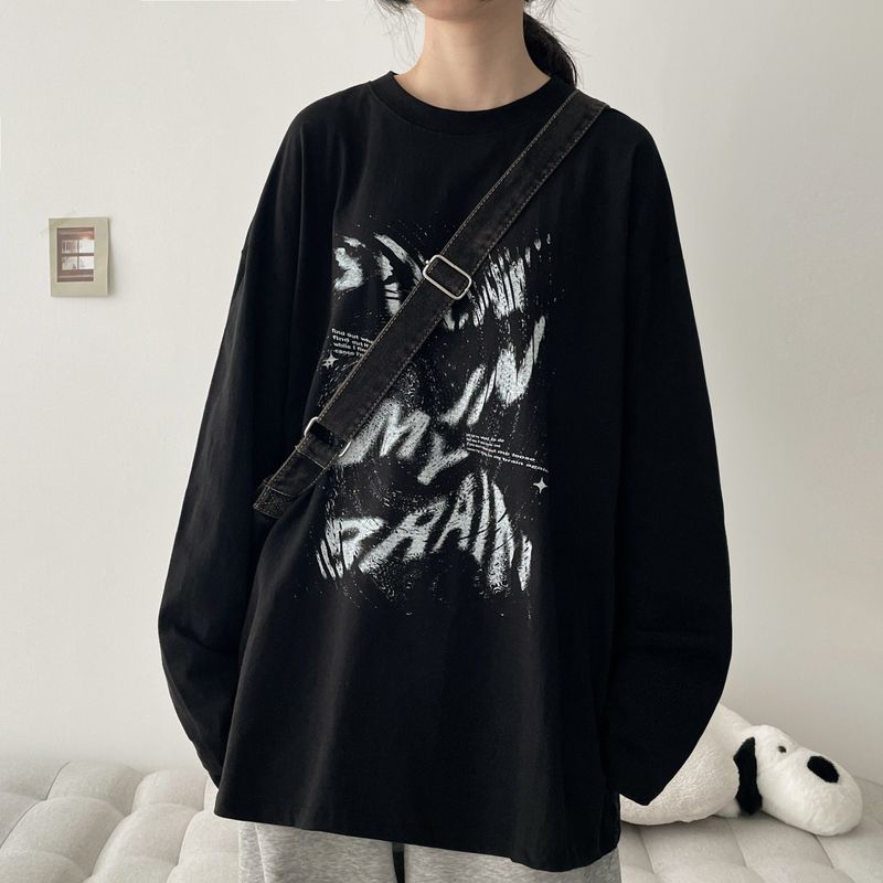 hijjoo（ハイチュー）の「Bret Graphic Lettering Long Sleeve T-Shirt (4 colors) H&L（Tops）」