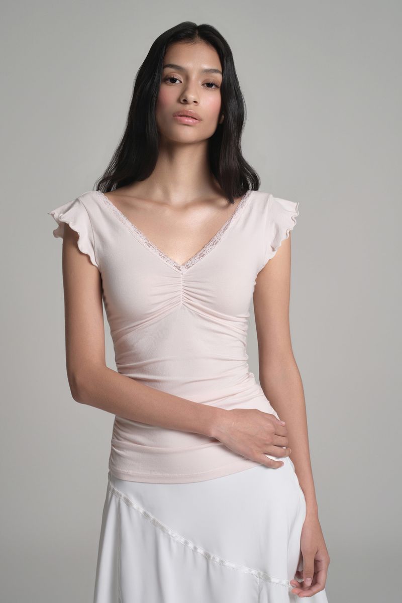 Ballerina Lace Layered Top, Pink