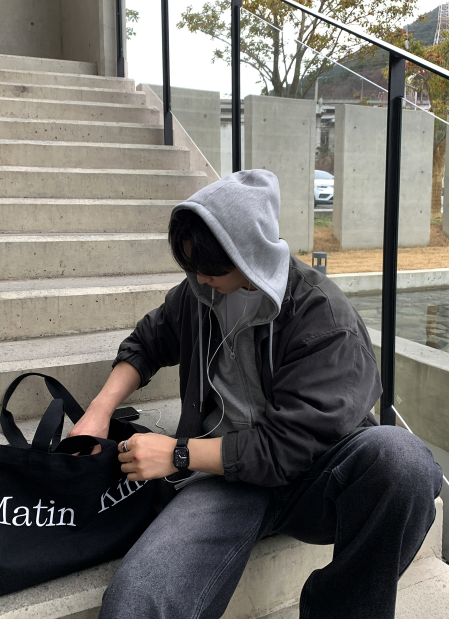 Decrab Washed Light Overfit Night Jacket