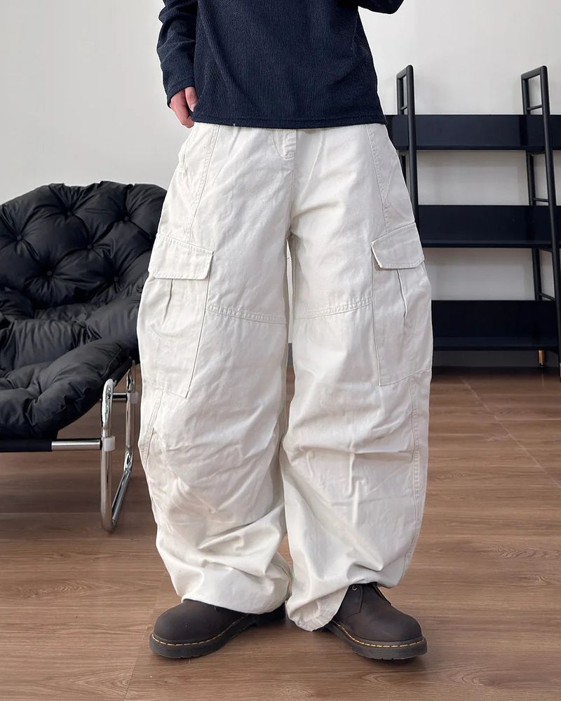 Cerne Dying Washed Curved Cargo Pants