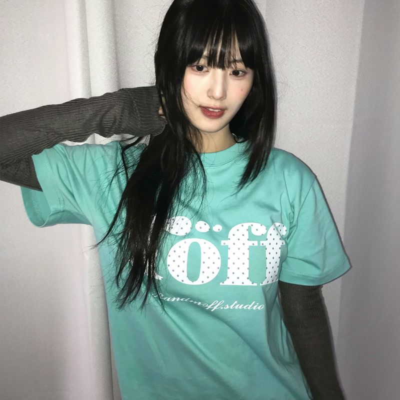 RANDOMOFF（ランダムオフ）の「ロフ タイプ プレイ ドット Tシャツ [MINT]（トップス）」