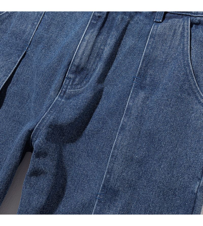 INCISION INVERTED WASHED DENIM PANTS