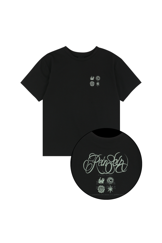 P:ReinSein（レインセイン）の「Black UTOPIA 半袖Tシャツ（トップス）」