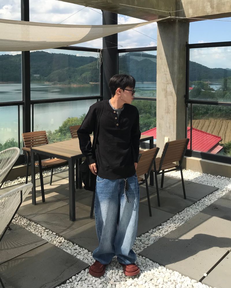 シンチバックバルーンデニムパンツ