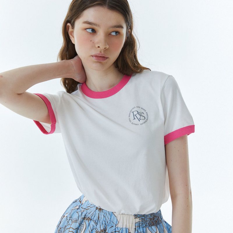RVS Ringer T-Shirt Pink