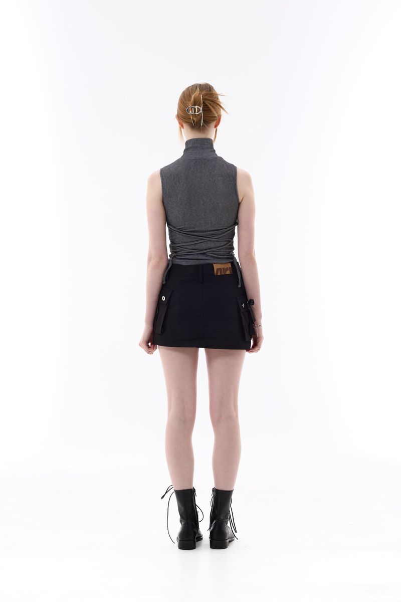 JOSEE HALF ZIP-UP / CHARCOAL