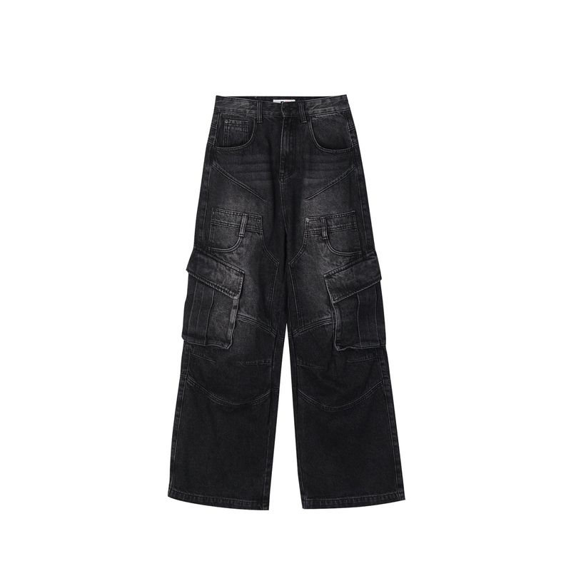 Smoky Washed Cargo Denim