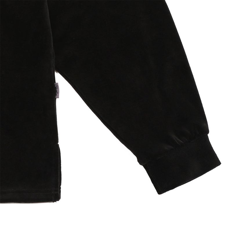 VELVET OPEN RUGBY SHIRTS BLACK