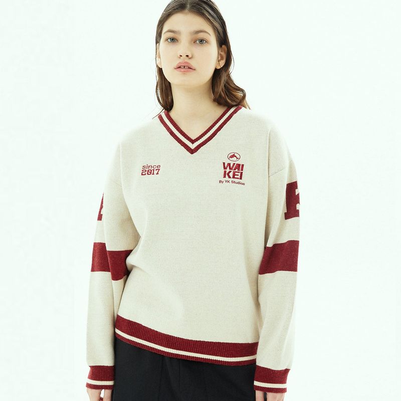 WaiKei(ワイケイ)の「Uniform v neck knit(Tops)」