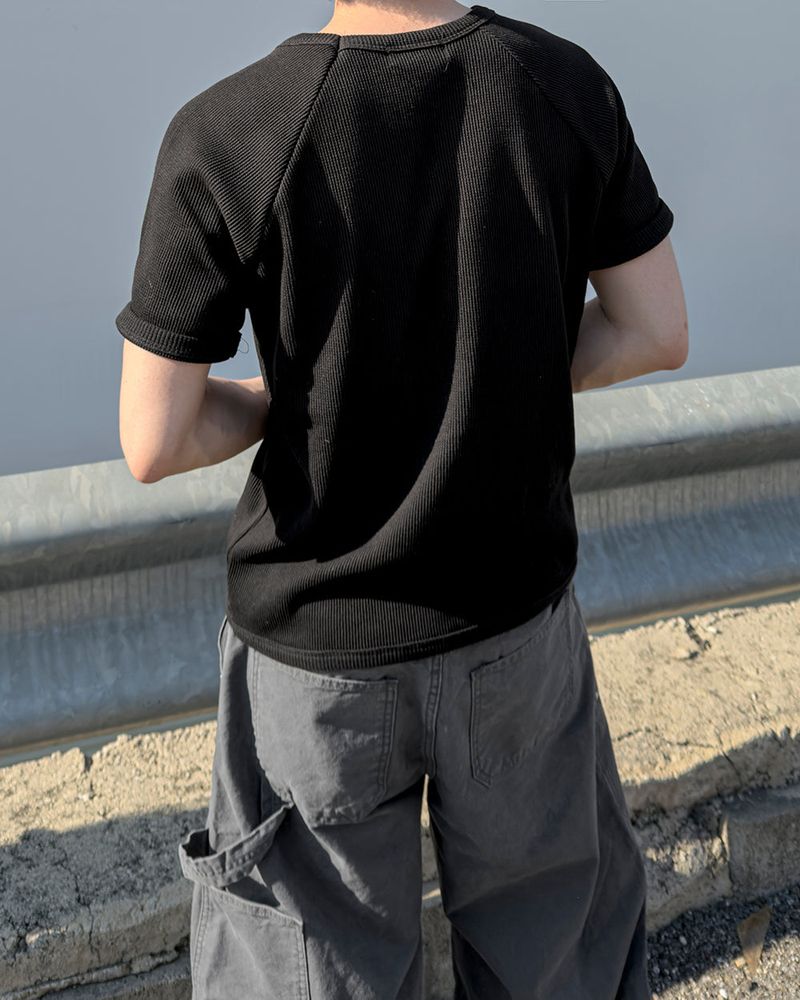 Morph Waffle Raglan Short Sleeve T-Shirt