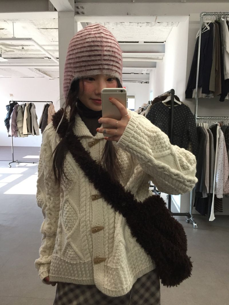 Twist Duffle Knit Cardigan (1color)