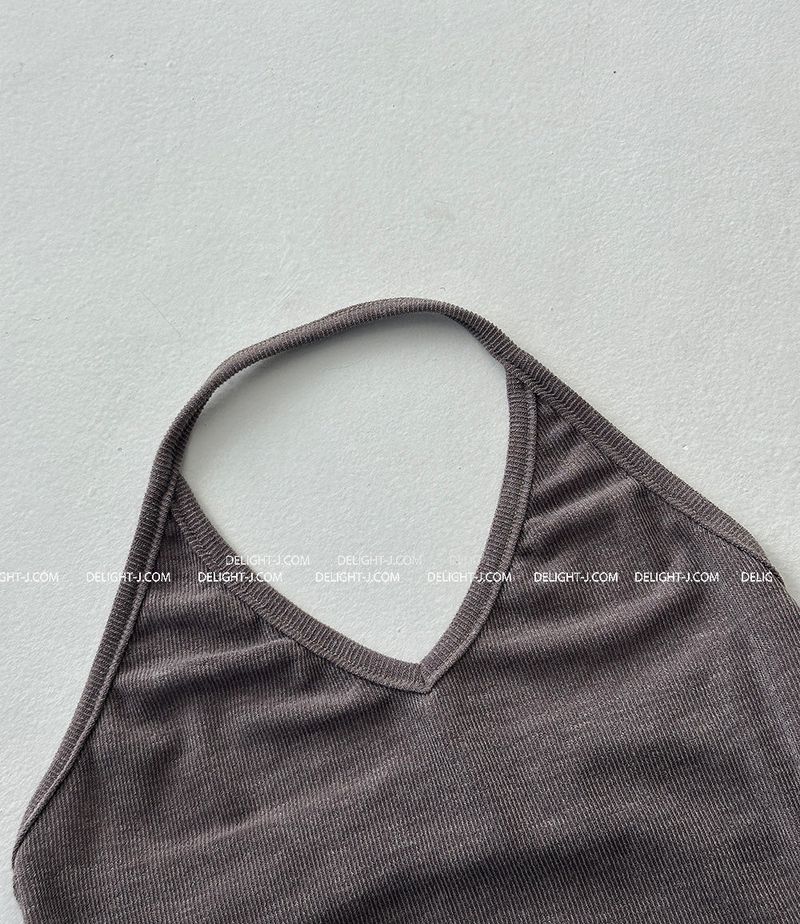 Open Crop Halterneck Sleeveless