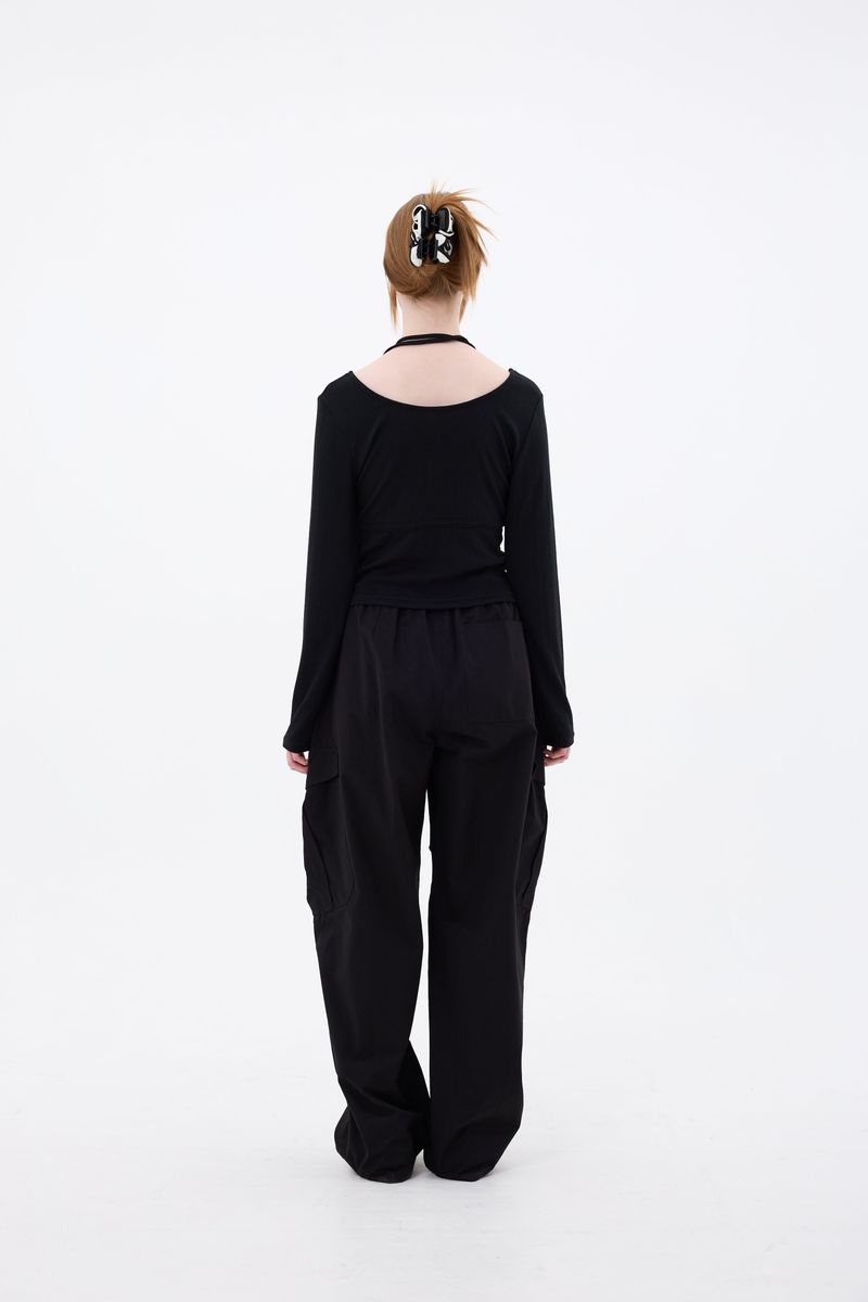 LUNA WIDE PANTS / BLACK