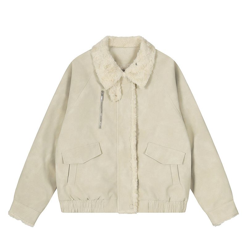 Reind Fur Detail Suede Jacket