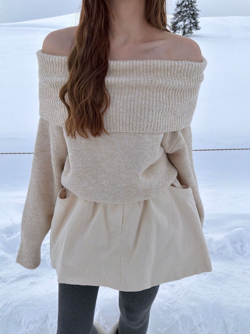 [MADE] Endelin Wool Off-Shoulder Knit