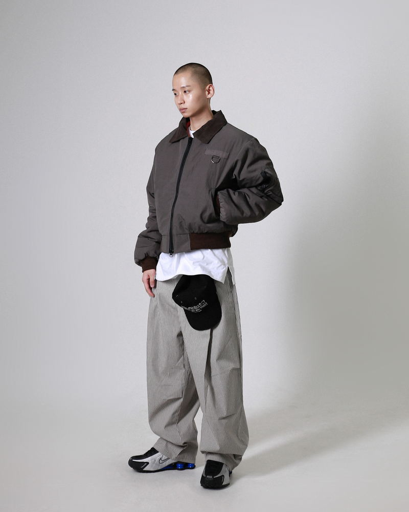 Curved stripe pants (Unisex)