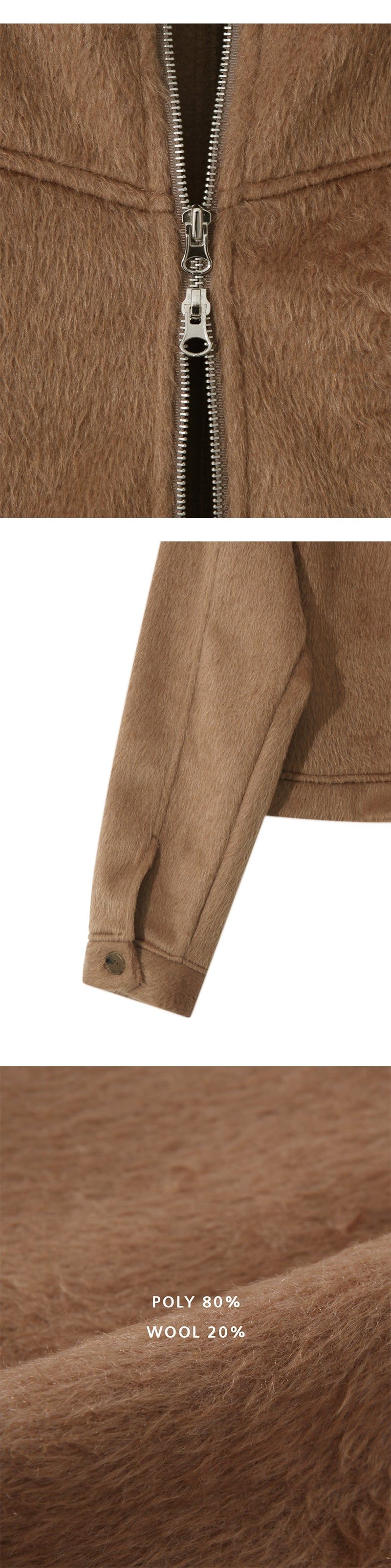 [F/W] Wool roundneck crop jacket(2color)