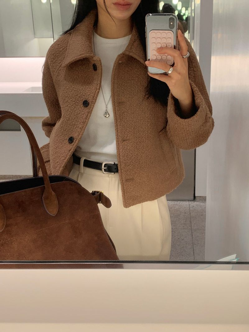 [MADE] [Wool Napping] Winter Warm Pintuck Wide Slacks