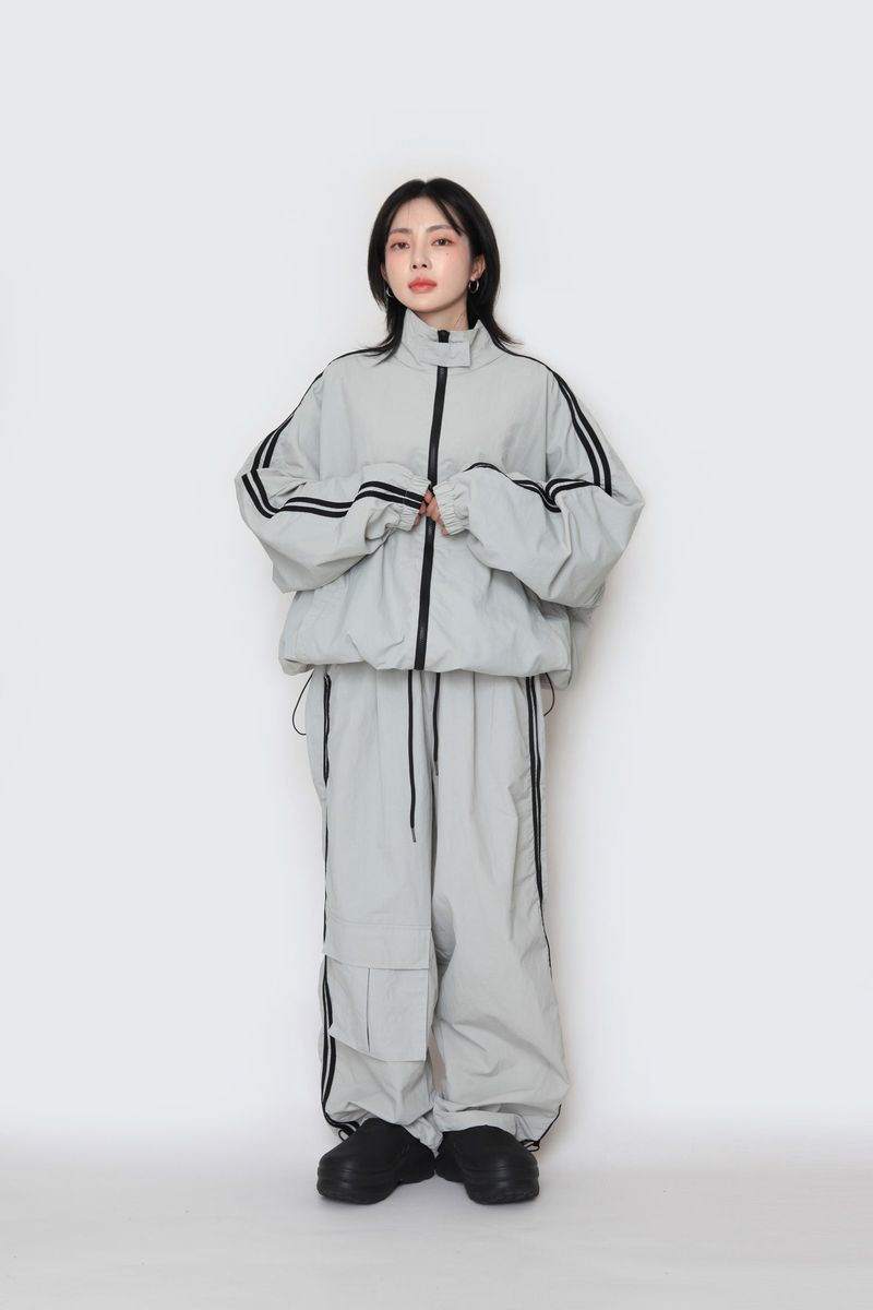 Track High Neck Zip-Up