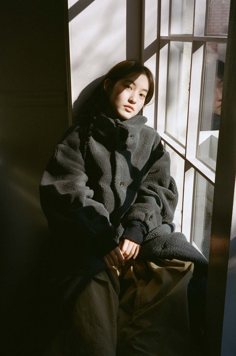 Teddy Fleece Coat (Charcoal)