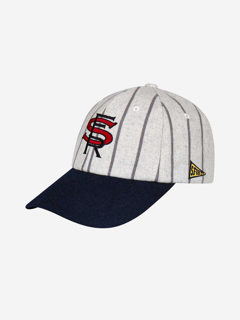 AUTHENTIC TAGS OUT BASE BALL CAP (BEIGE/NAVY)