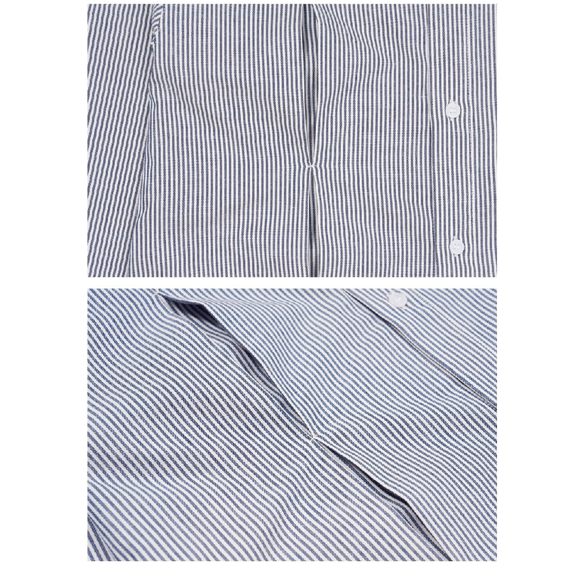STRIPE WIDE SHIRT_NAVY