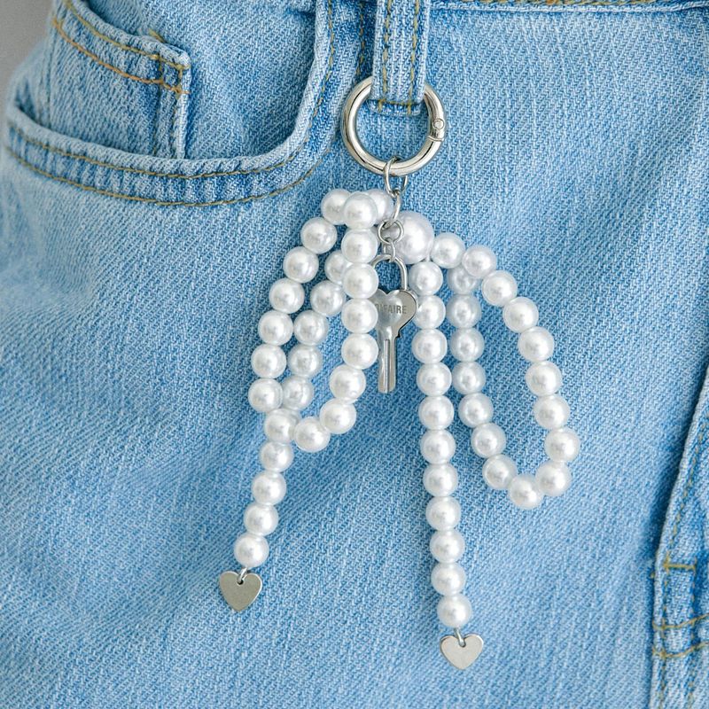 MOIFAIRE（モイフェア）の「 PEARL HEART KEYLING / SILVER（Toys/Key Holders）」