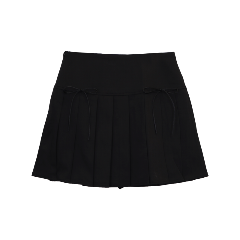 RIBBON PLEATS SKIRT (2 COLORS)
