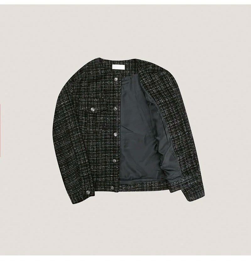 [F/W] Black line tweed jacket(2color)