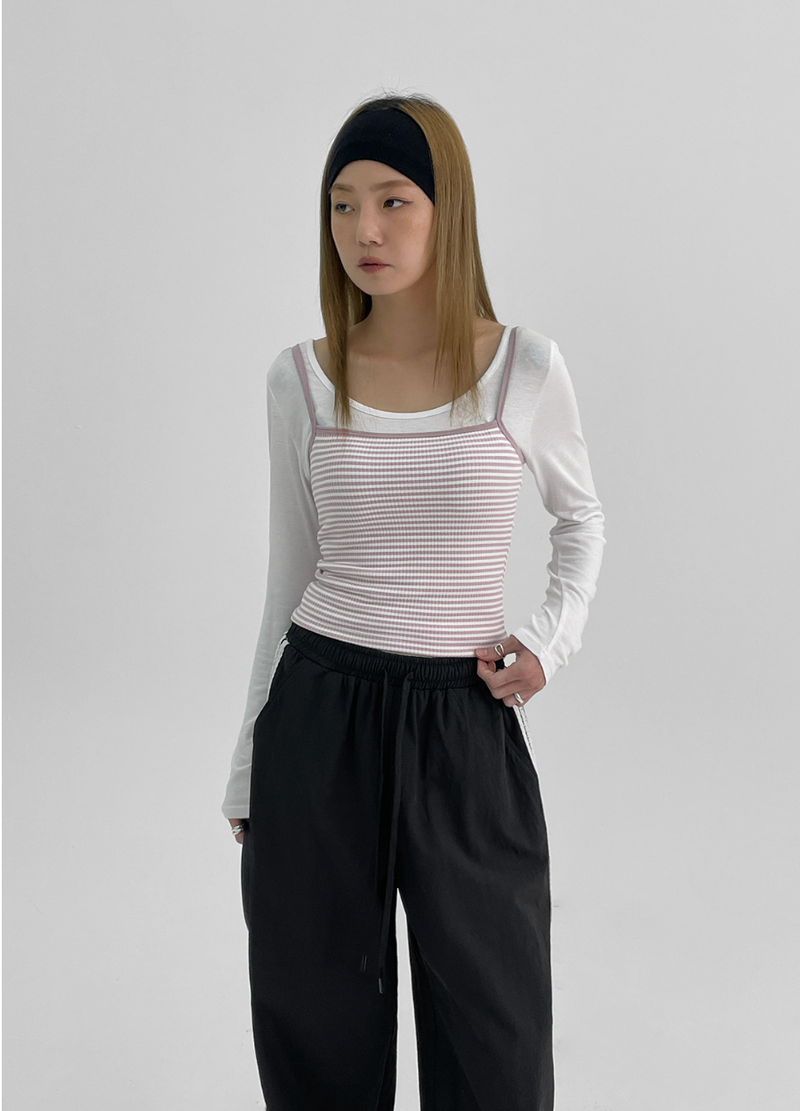 BLACKUP（ブラックアップ）の「[MADE] KINNY SET - Fleece Stripe Bustier（Tops）」