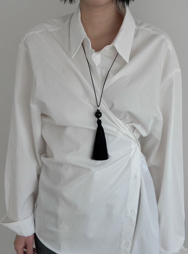Robelli Two-Way Wrap Cotton Shirt