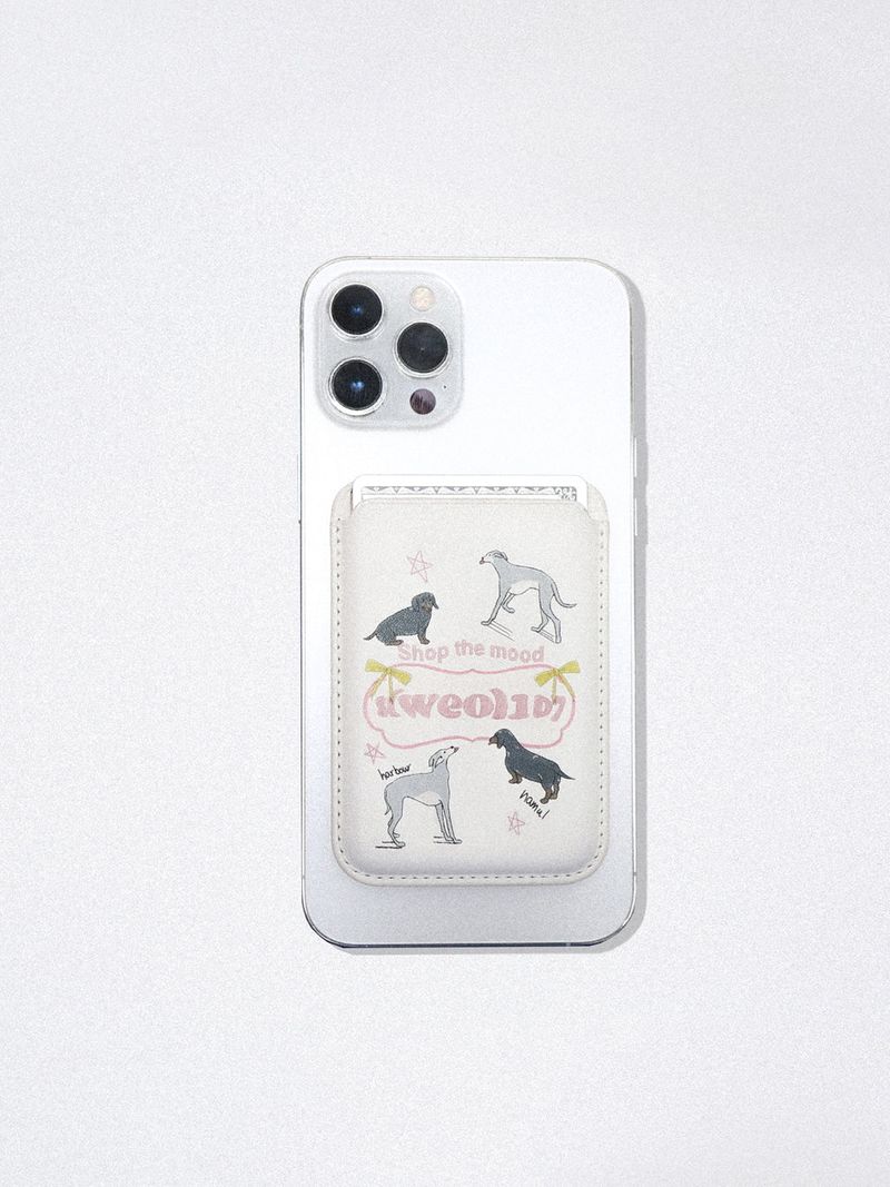 SIWL107（シウォル107）の「パピーマグネットウォレット（アイボリー）（スマホグッズ/小物）」