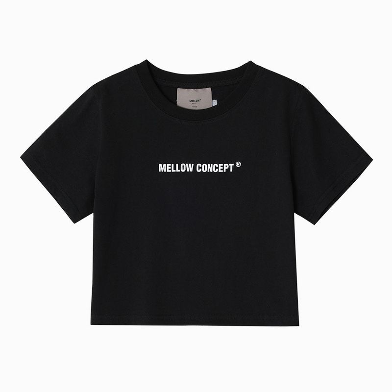 mellowconcept（メロウコンセプト）の「MCT W02 Black concept Crop T-shirts（Tops）」