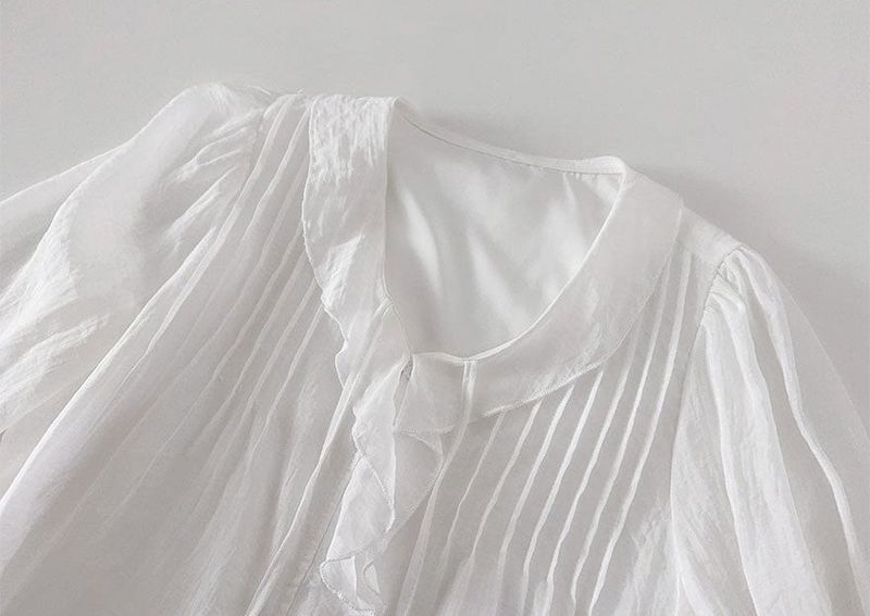 Poen puff string frilled blouse