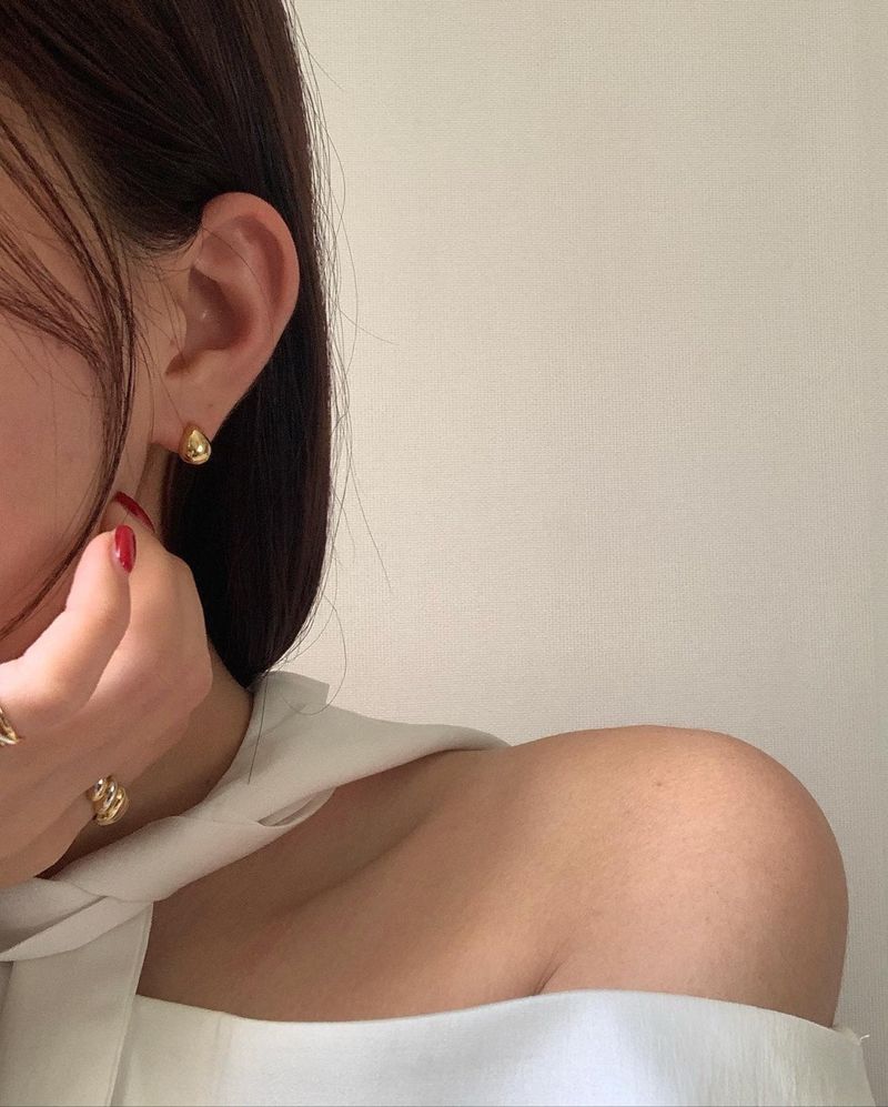 (silver925) Tears earrings *gold