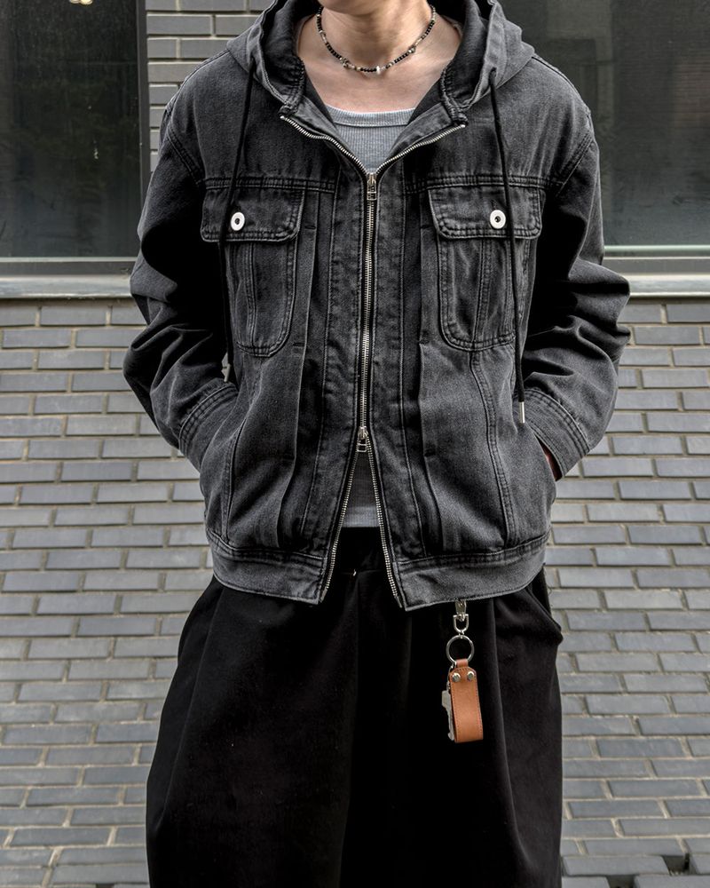 Carven Hooded Trucker Denim Jacket