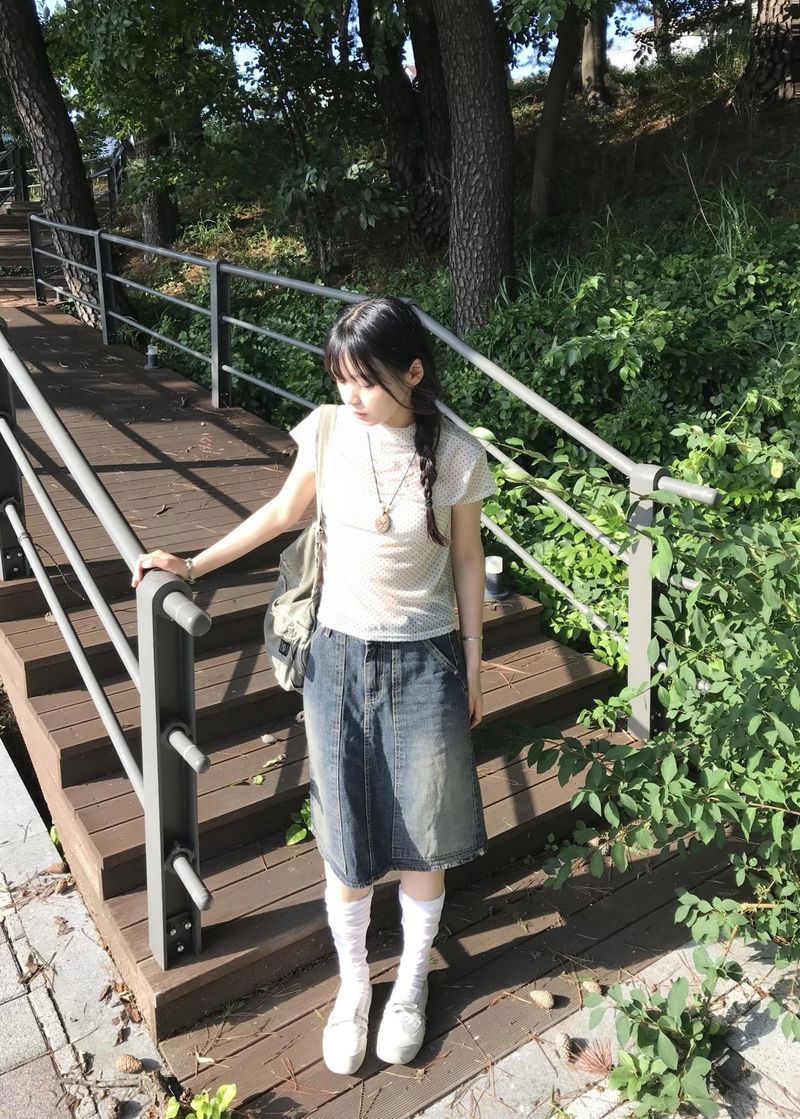 dots see-through t-shirts