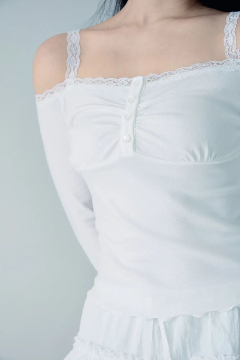 Swan lace top (Ivory)