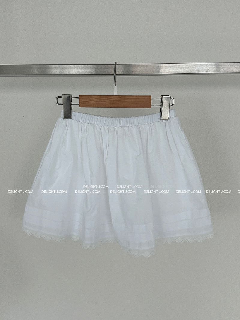 Pure lace bendable miniskirt