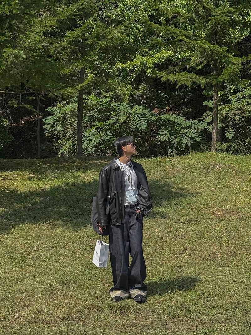[Premium] ASCLO Roll Up Raw Denim Pants (2color)