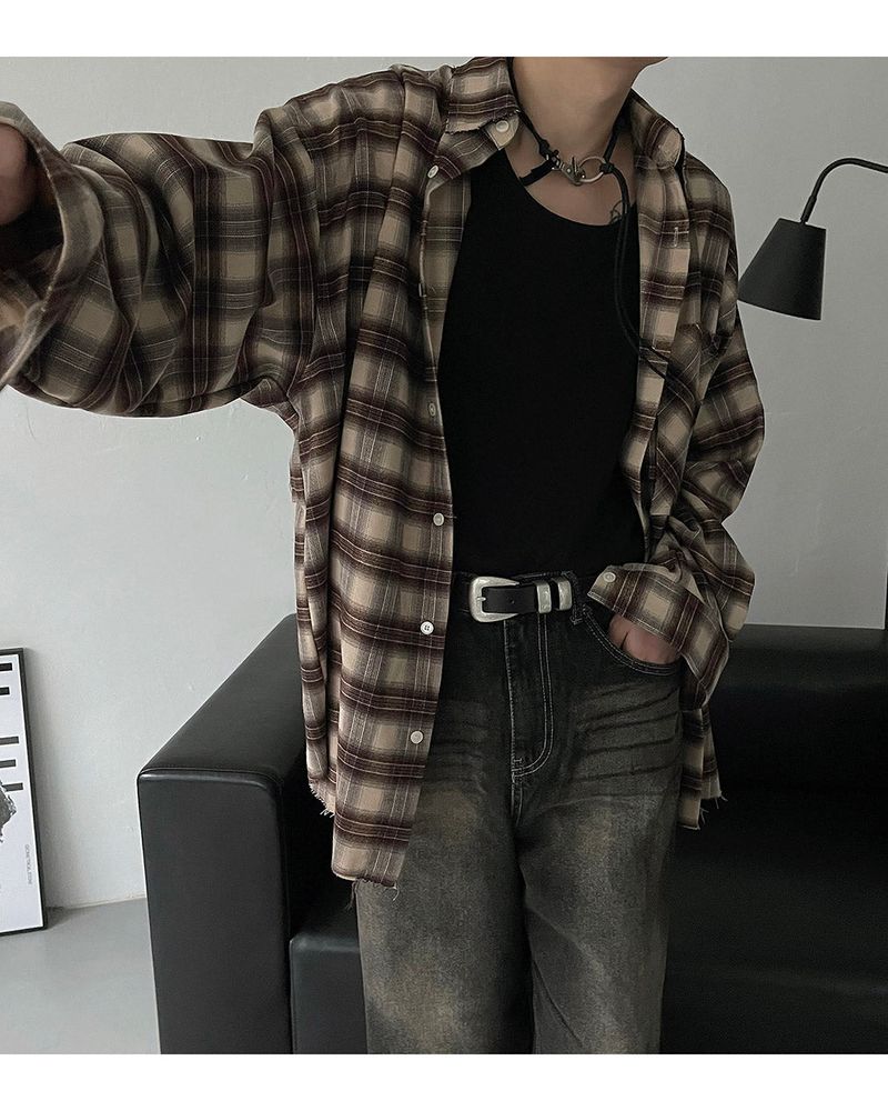 COZINESS（コジネス）の「90's Prague Deck Check Over Shirt (2 colors)（Tops）」