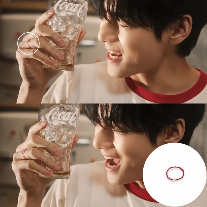 [CCNMADE][BTS V] GOOKHWA Silver Ring (Red)