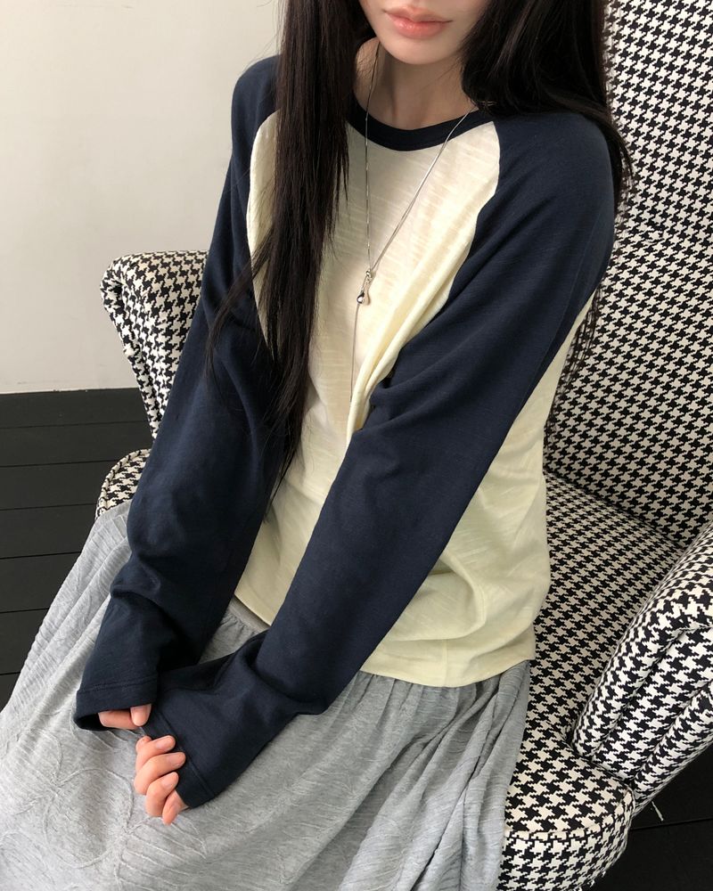 WONDER WONDER(ワンダーワンダー)の「Dimo Slub Raglan Long-Sleeve T-Shirt(Tops)」