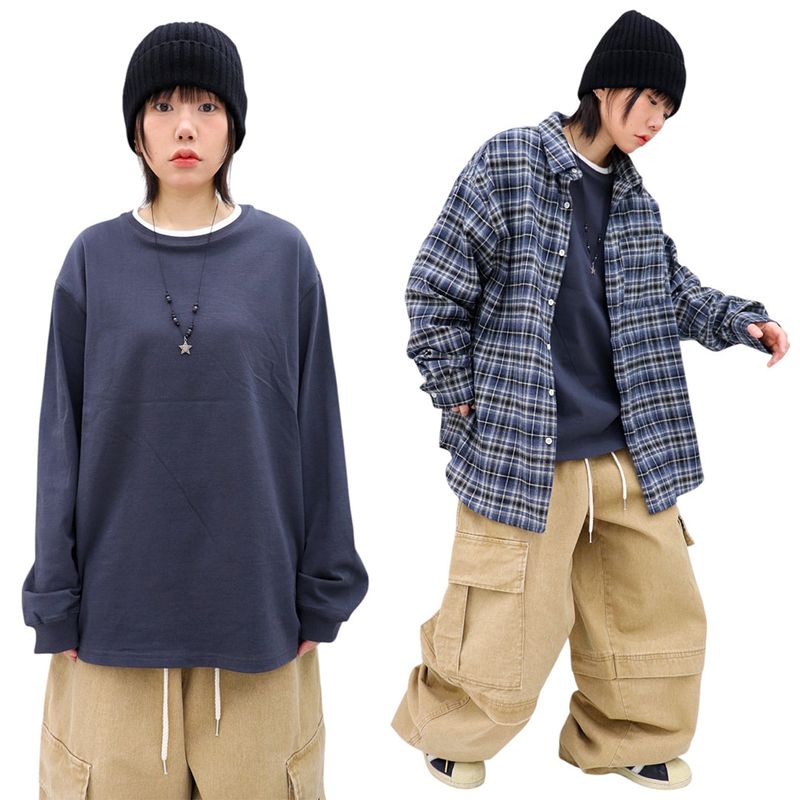 Basic Double Layered Long Sleeve Tee
