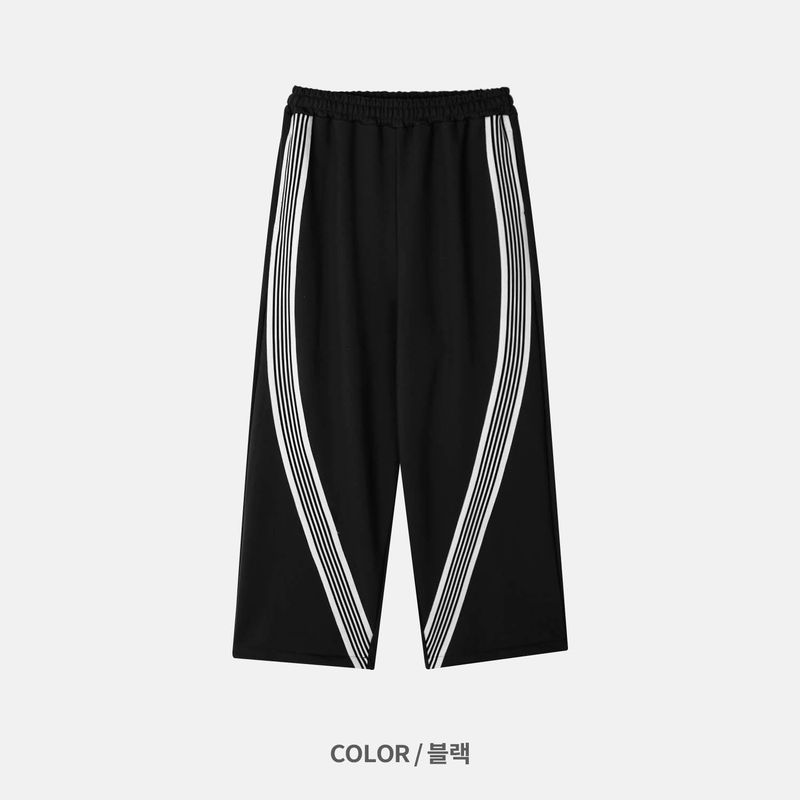 Bant Diagonal Track Wide Sweatpants 3C